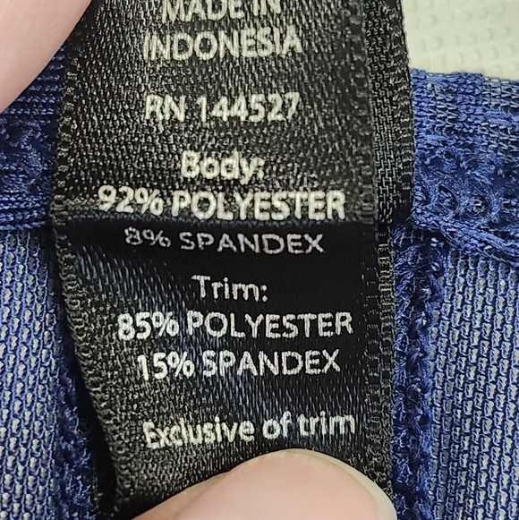 90 Degree By Reflex Size Large Blue Sleeveless Tank Top - Picture 10 of 10